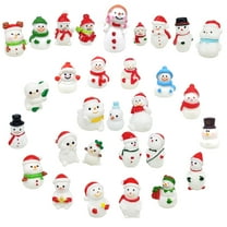 NIBERDA Christmas Mini Snowman Resin Figurines, Set of 30