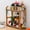 Coffee 4U1, variant on Staron Multifunctional Kitchen Storage Rack, Double-Layer Condiment and Knife Organizer, Plastic Base with Hollow Design, Space Saving for Countertop