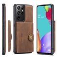 thumbnail image 1 of Case for Galaxy S22 Ultra, Wallet Case w/Magnetic Credit Card Holder [Kickstand Feature][4 Card Slot] Detachable Cover fit Magnetic Car Mount, Case Compatible w/Samsung Galaxy S22 Ultra- Brown, 1 of 9