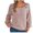 Pink, variant on PuLe Sweaters for Women Women Square Neck Knitted Long Sleeves Sweaters Lantern Sleeve Buttons Solid Color Crochet Loose Pullover Tops