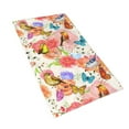 thumbnail image 2 of Wukai Flowers And Birds Watercolor Lightweight, Quick-Drying Microfiber Towels - Soft and Absorbent for Fitness, Sports, Yoga, Travel, Gym - 2 Pack, Dark Grey, 2 of 8