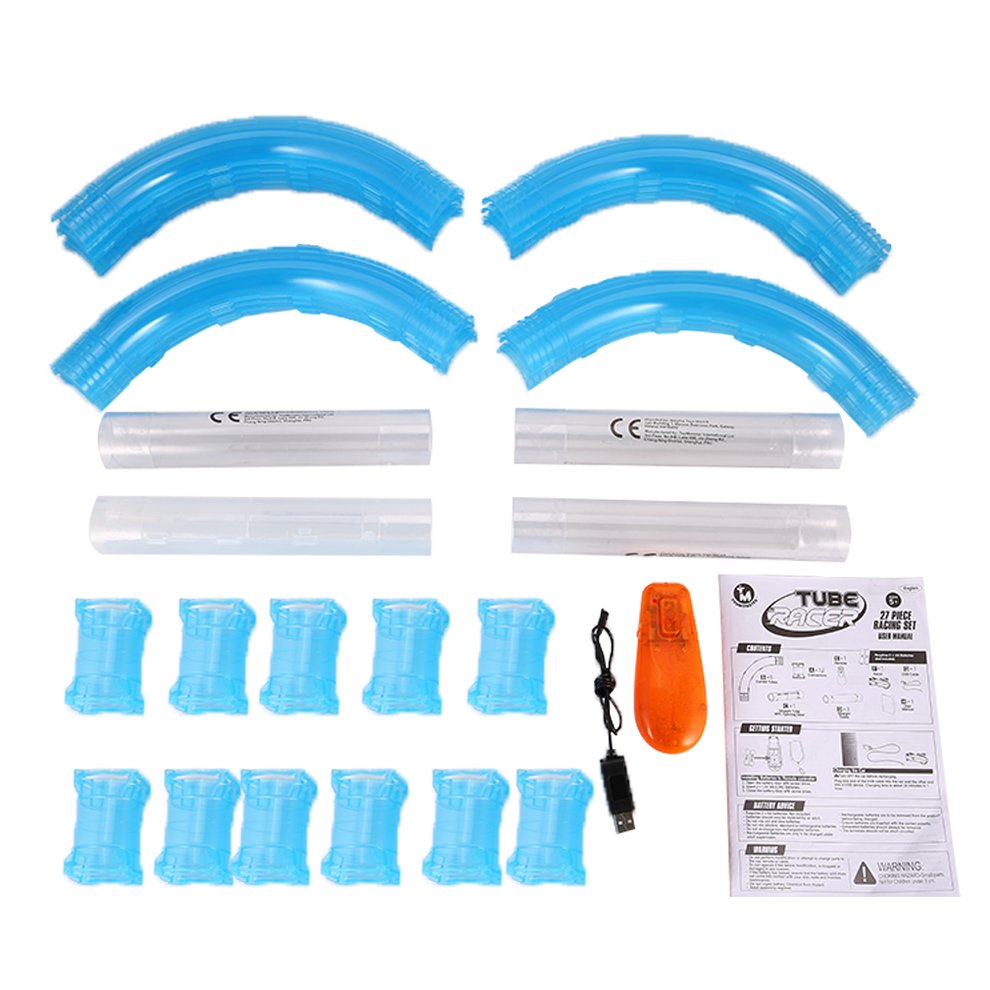 YS0011 35pcs RC Pipe Track Car Remote Control Tube Toy DIY High Speed