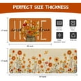 thumbnail image 3 of Faptoena Fall Thanksgiving Kitchen Rugs Set of 2,Home Sweet Home Sunflowers Farmhouse Floor Mats and Rugs Non Skid Washable for Kitchen Home Decor (17""x47""+17""x30""), FKM123, 3 of 7