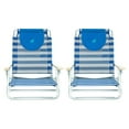 thumbnail image 1 of Ostrich SBSC-1016S Chaise Longue de Plage/lac/sable pour Adulte, Rayée (Lot de 2), 1 of 9