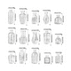 thumbnail image 2 of Juego De 15 Floreros Jarrones De Vidrio Cristal Transparente, 2 of 5