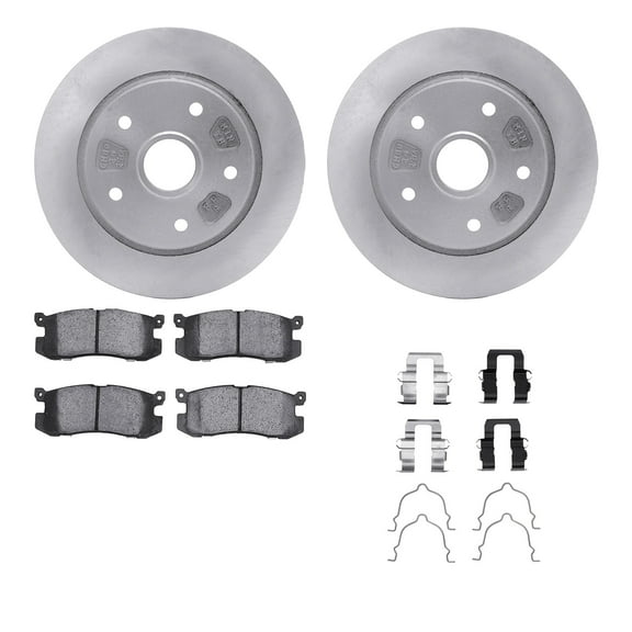 Dynamic Friction Company Rear Brake Rotors with 5000 Advanced Brake Pads includes Hardware 6512-80133