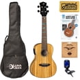 thumbnail image 1 of Luna UKE HTC ZBR High Tide Series Zebra Concert A/E Ukulele w/ Book Bundle, 1 of 6