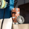 thumbnail image 3 of Hallween Spooky Black Cats Pumpkin Tumbler with Straw, Spooky Black Cats Pumpkin Stainless Steel Double Walled Vacuum Insulated Cup, Spooky Holiday Gifts for Women Men, 3 of 5