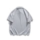 thumbnail image 3 of Mens Manga Corta Botón Abajo Camisas Casual Girar Abajo Cuello con Lado Dividido, Blusa de Estilo Empresarial, 3 of 3