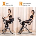 thumbnail image 3 of leikefitness Folding Stationary Bike Recumbent Exercise Bike w/Arm Resistance Bands-Pulse Sensor-LCD Monitor and Easy to Assemble Indoor Cycling Bike 2280, 3 of 8