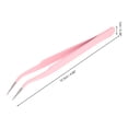thumbnail image 2 of Unique Bargains 1 Pc Durable Eyelashes Tweezers for Bathroom Pink Stainless Steel, 2 of 6