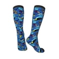 thumbnail image 4 of Daiia Sports Socks Hawaiian Style Printed Novelty Crew Socks for Men Women Knee High Socks Cotton Socks Soft & Breathable Support Unisex Socks, 4 of 9