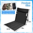 thumbnail image 2 of Foldable Seat for Poolside Chairs, Portable Outdoor Poolside Chairs for Edge of Pool, Beach Chair, SwimmingPool Accessories, Pool Seats for Edge, Provides Back Support - Black, 2 of 13