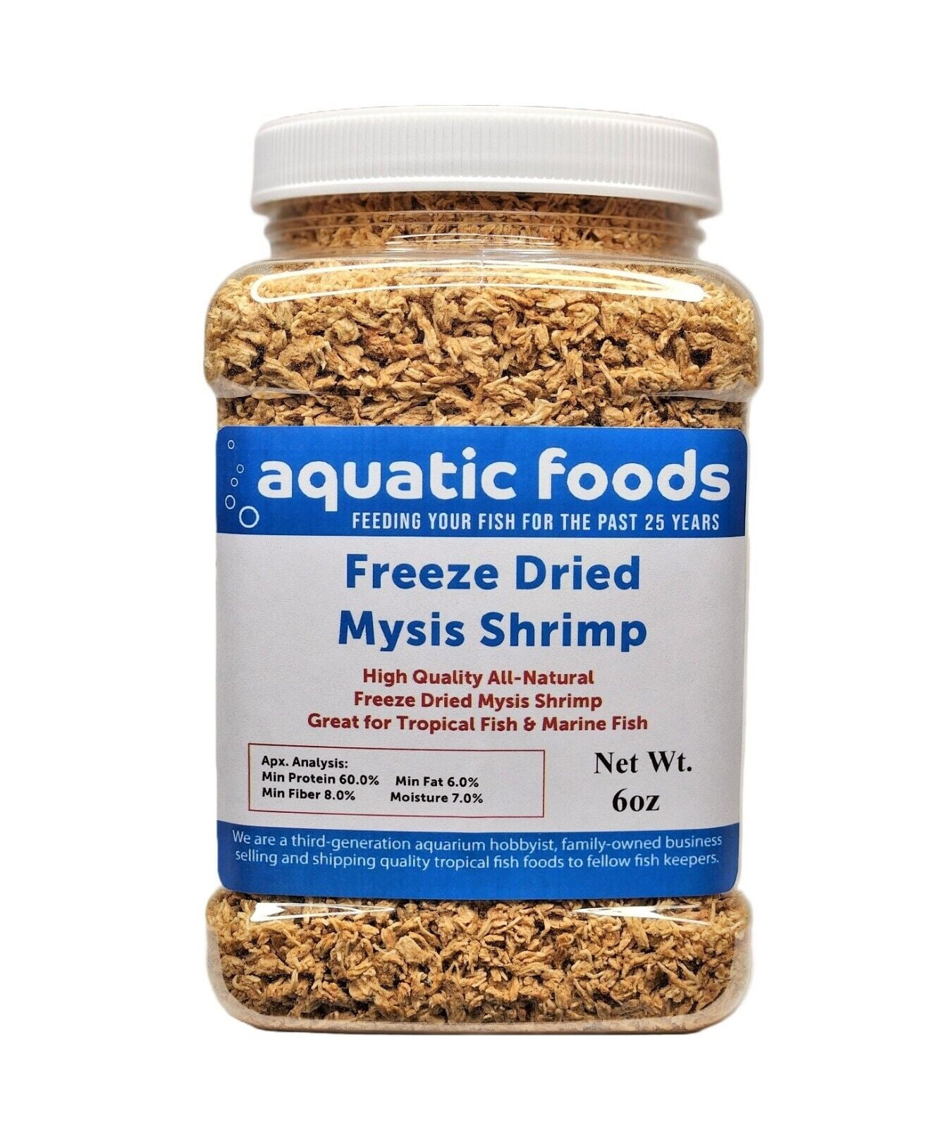 Mysis ShrimpFreeze Dried Floating Small Mysis Shrimp for All Tropical Fish, Marine Fish, Baby