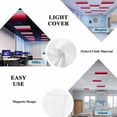 thumbnail image 4 of 2 Pack Turquoise Rose Fluorescent Light Covers for Ceiling Lights Red Stripe Gradient Magnetic Ceiling Light Covers Overhead Light Filters for Office Classroom Home, 4 of 9