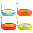 thumbnail image 1 of Anillos de silicona para huevos, anillos para cocinar huevos de calidad alimentaria, molde antiadherente para huevos fritos, panecillos para desayuno, molde para McMuffin de huevo (paquete, 1 of 5