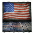 thumbnail image 3 of Ambesonne America Shower Curtain, Patriotic National Flag, 69"Wx84"L, Blue Red Umber, 3 of 5