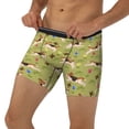 thumbnail image 3 of Picia Running Beagle Pattern Men's Athletic Long Leg Briefs , Performance Stretch Underwear，Moisture-Wicking, 3 of 7