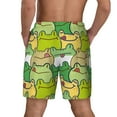 thumbnail image 4 of Balery Cartoon Frog Mens Swim Trunks Swim Shorts for Men Quick Dry Inseam Beach Shorts with Compression Liner Pocket-Small, 4 of 9