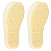 Knixmax 2 Pairs Sheepskin Insoles for Men, Non Slip Wool Insoles Cushioned Winter Shoe Pads, Comfort Warm Shoe Inserts for Boots Sneakers Slippers 8 US/EU 41