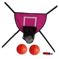thumbnail image 2 of BAOSITY Basketball Hoop for Trampoline Basketball Frame Waterproof Basketball Goal Outdoor Trampoline Accessory for All Ages Rose Red with two balls, 2 of 8