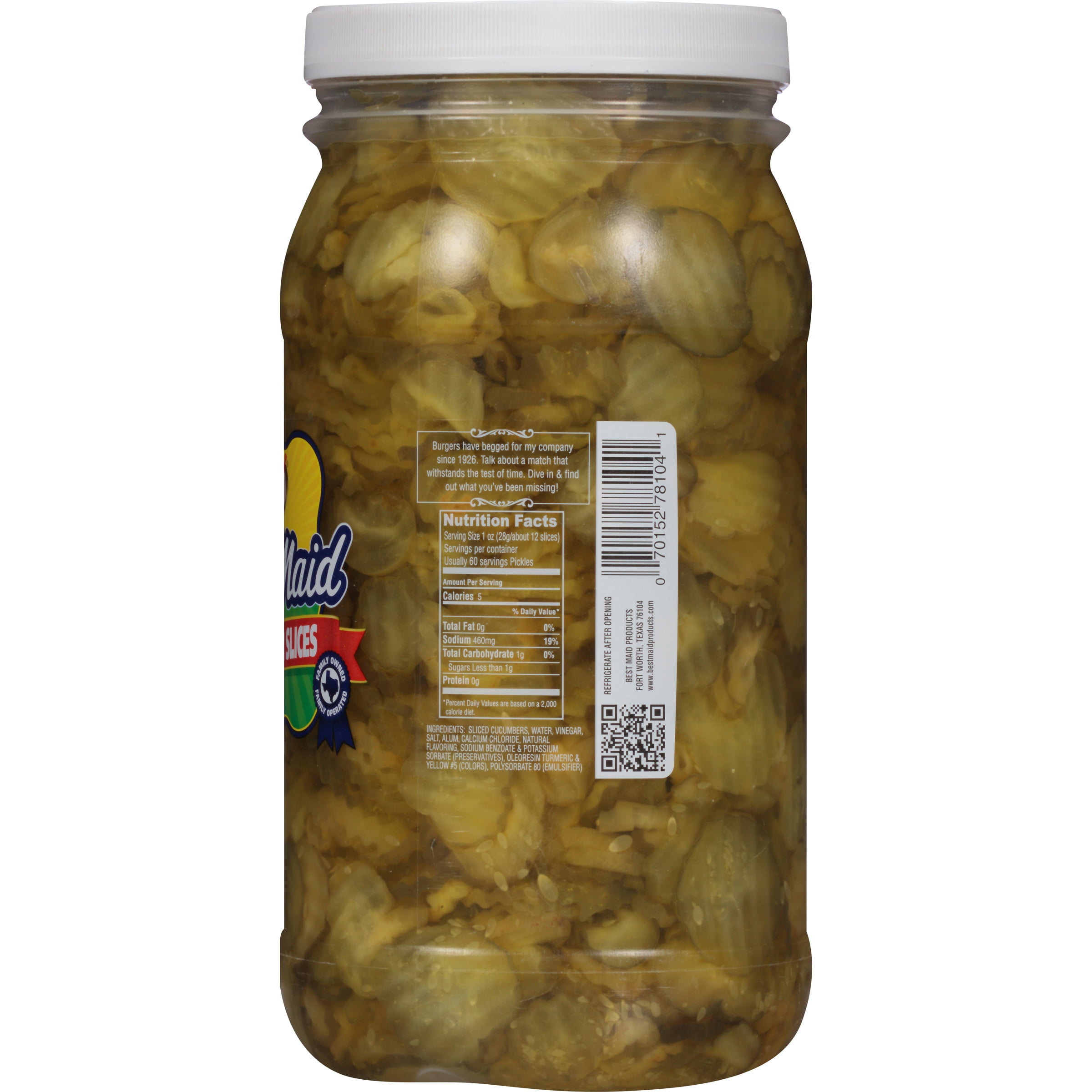 (3 pack) Best Maid Hamburger Slices 80 fl. oz. Plastic Jar