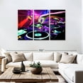 thumbnail image 3 of Elephant Stock Dj Equipment Wall Art - Horizontal Multi Panel Canvas - Living Room Wall Decor - Music Multi Panel - Black And Purple Decor - 74" x 48", 3 of 8