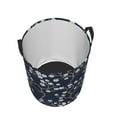 thumbnail image 3 of Kll Cherry Blossoms On Navy Background Waterproof Foldable Laundry Hamper Bucket With Handles For Storage Bin,Kids Room,Home Organizer (Small), 3 of 8
