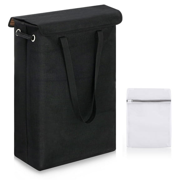 YQSDG Waterproof Lining Foldable Clothes Laundry Hamper, Black Cross