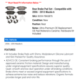 thumbnail image 2 of Rear Brake Pad Set - Compatible with 2006 - 2013 Mazda 6 2007 2008 2009 2010 2011 2012, 2 of 2