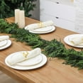 thumbnail image 6 of Guvpev 9FT Artificial Christmas Cedar Garland - Realistic Cedar Pine Needles Greenery Garland Christmas Decoration for Home, Table, Mantel, Wall, Winter, Stairs, Indoor Outdoor Holiday Party Decor, 6 of 9