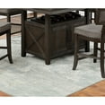 thumbnail image 2 of Miekor Furniture Dining Room Furniture Counter Height Dining Table w Butterfly Leaf Rustic Espresso Table w Storage Base 1pc Dining Table Only 65028, 2 of 6