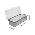 thumbnail image 3 of SLYNSHome Silverware Organizer with Lid,Covered Utensil Tray for Kitchen Drawer and Countertop,Plastic Storage Box for Spoons Forks Knives Holder Case - Gray, 3 of 6