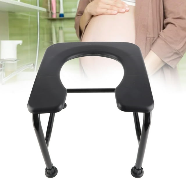 Chaise-coffre Portable, au Design Amélioré et Tabouret d'Assise, en Plastique et Acier Inoxydable, pour le Bain, les Aînés, les Femmes Enceintes, Usage Toilettes