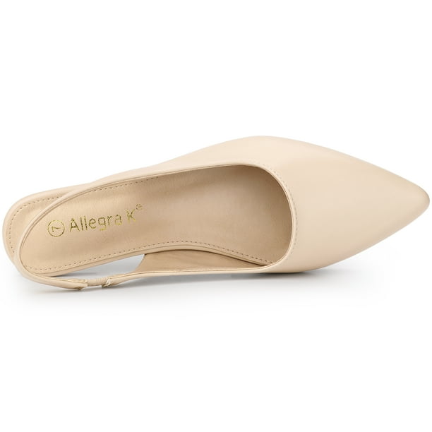 Zapatos De Tacón Bajo Unisa JAMAL Para Mujer Beige, Destalonados Y Con  Hebilla