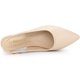 thumbnail image 4 of Zapatos de salón con punta puntiaguda y espalda descubierta para mujer Beige 37, 4 of 6