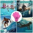 thumbnail image 6 of Uxcell 2 Pair Silicone Swimming Gloves Webbed Finger Frog Type Medium Gloves Pink, 6 of 7