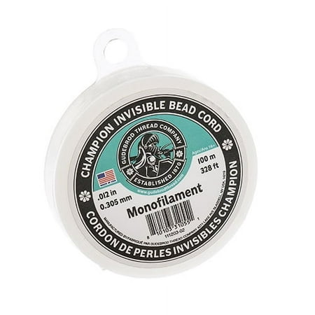 UPC: 0810103310551 | Gudebrod Champion 100m (328ft) Invisible Monofilament Clear Cord  0.3mm DIY Stretch Beading Cord