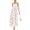 White, variant on Women's Printed Square Neck Cami Maxi Dress with Tiered Stretch Bodice Not Lined 100% Polyester Fabric Comfort