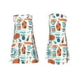 thumbnail image 7 of Lsque Cute Tableware Pattern Summer Dresses for Women – Sleeveless T-Shirt Swing Sundress, Perfect for the Beach and Casual Days, 7 of 7