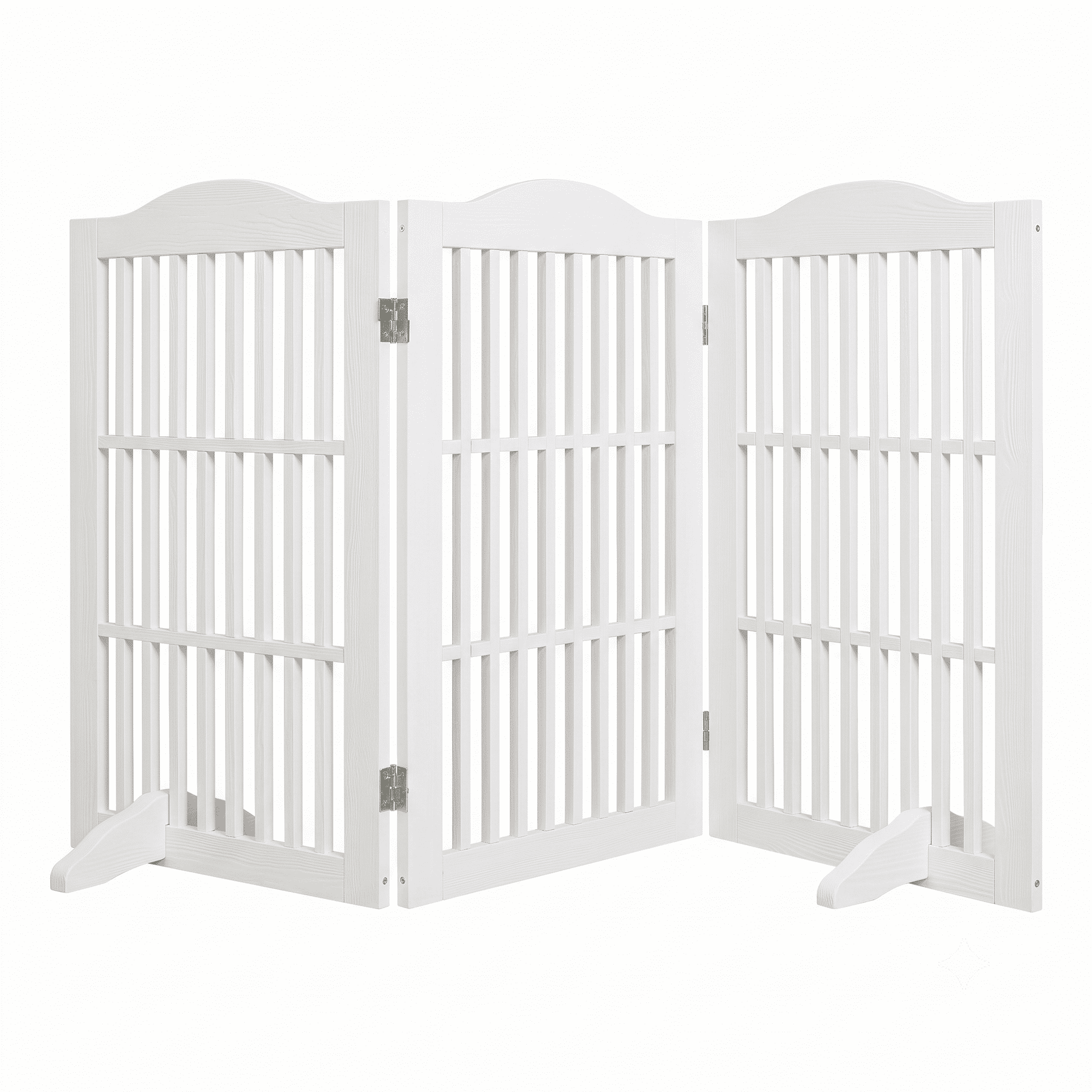 3-in-1 Wooden Pet Gate, Freestanding, Room Divider & Playpen, Z-Shape Support, Zero Assembly