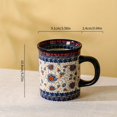 thumbnail image 2 of Flower Mug Ceramic 14oz, Dishwasher & Microwave Safe, Blue Slime, 2 of 9
