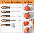 thumbnail image 4 of AGCAN Halloween Pumpkin Carving Kit, 14 PCS Professional Pumpkin Cutting Carving Tools with Handbag, 4 of 6