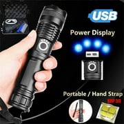 12000000Lumens Brightest LED Flashlight Rechargeable Tactical Police Work Light