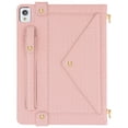 thumbnail image 6 of Allytechgroup Case for iPad 9th/8th/7th Generation Case 10.2" with Pencil Holder,Premium PU Leather Business Folio Stand Smart Cover with Shoulder/Hand Strap Card Slots Wallet Case, Pink, 6 of 8