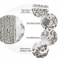thumbnail image 6 of Teal Green Leaf Waterproof Fabric Shower Curtain,Vintage Farmhouse Boho Pastoral Tribal Waterproof Fabric Shower Curtain for Bathroom Curtains Bathtubs Shower Curtains with 12 Hooks Standard 72x72, 6 of 8