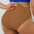 thumbnail image 2 of yunLCZ Underwear for Women Cotton Women's Solid Color Detachable Hip Pad Peach Hip Shaping Underwear Pants Stretch Cool Underwear for Women, 2 of 4