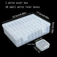 thumbnail image 3 of HEYMKGO 30Pcs Bead Organizer Box with Hinged Lid - Small Clear Plastic Craft Storage HContainers Kit for Jewelry Making, DIY Bracelets, Beads, Nails, Screws, Seeds & Small Parts Organization, 3 of 7