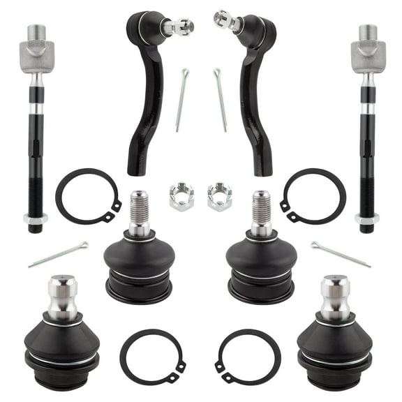 BOXI 8pcs Front Inner & Outer Tie Rods   Upper & Lower Ball Joints for Nissan Frontier 2005-2019 /for Nissan Pathfinder 2005-2012 /for Nissan Xterra 2005-2015|ES800048 ES800108 EV800106 K80647 K80660
