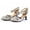 Silver, variant on UTTOASFAY Women's Ballroom Tango Latin Dancing Shoes Sequins Shoes Social Dance Shoes Gold 8.5(40)
